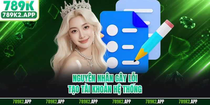 Nguyên nhân gây lỗi tạo tài khoản hệ thống